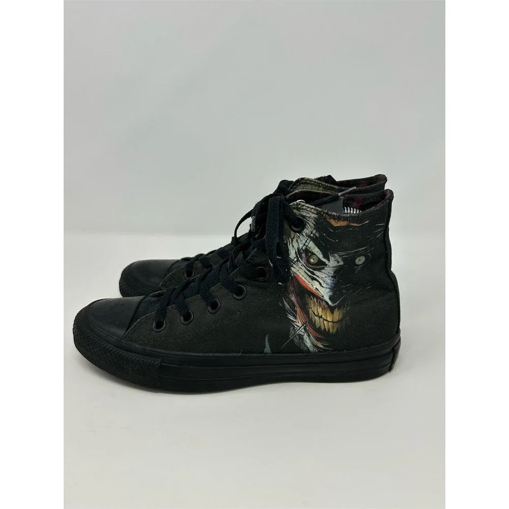 Converse Chuck Taylor All Star Hi Sneakers Unisex Black DC Comics Joker Size 7